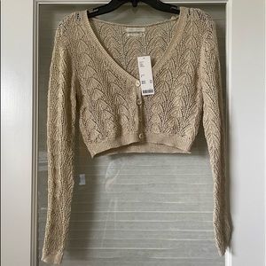 Urban Outfitters Cropped Cream Top Size S NWT